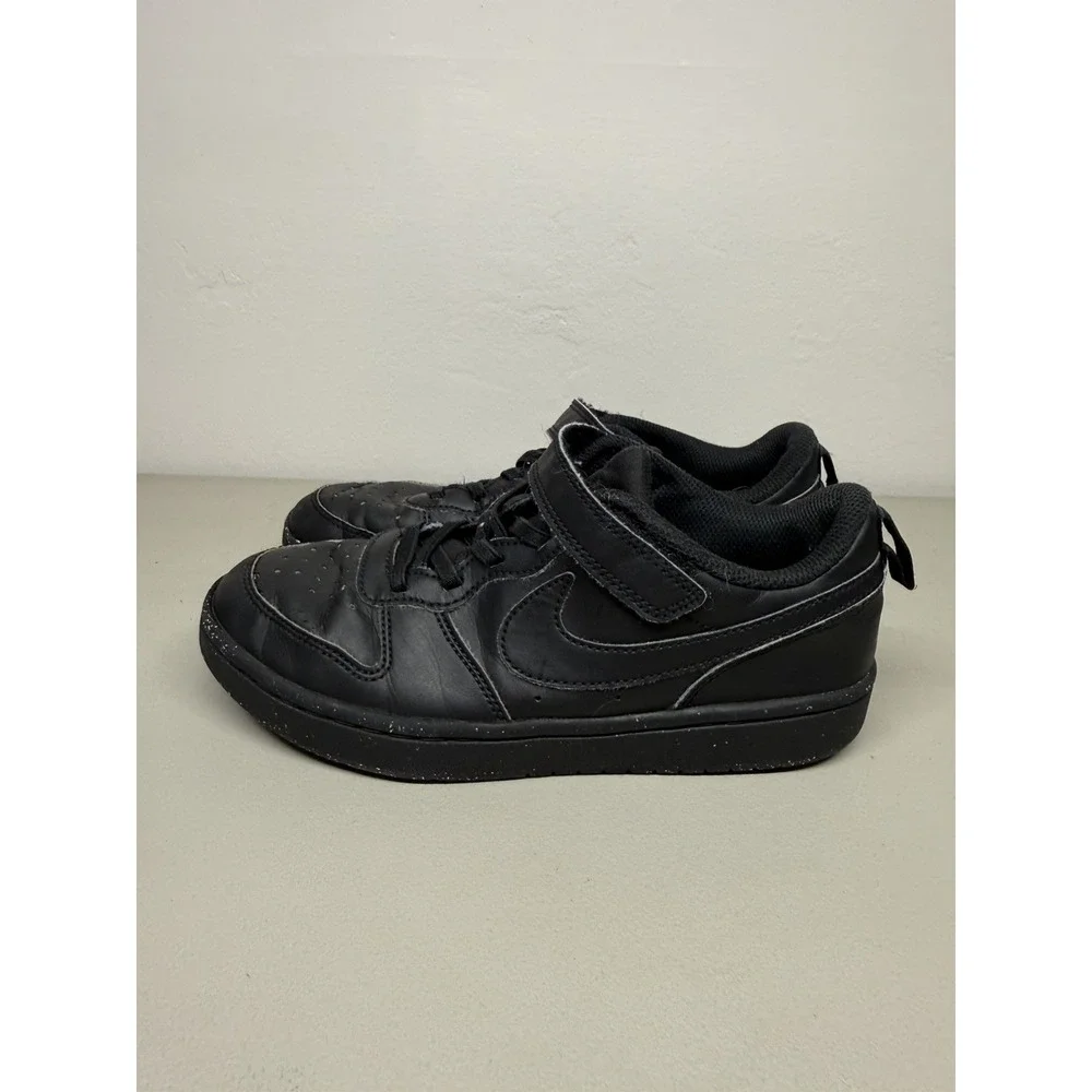 Nike Borough Low Recraft PS Kids Sneakers Triple Black Size 2.5Y DV5457-002